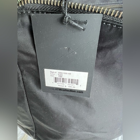 ATM Anthony Thomas Melillo Men’s Black Nylon Leather Travel Backpack XL NWT - Picture 6 of 9